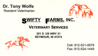 Tony Wolfe, DVM - Swifty Farms in Seymour, Indiana